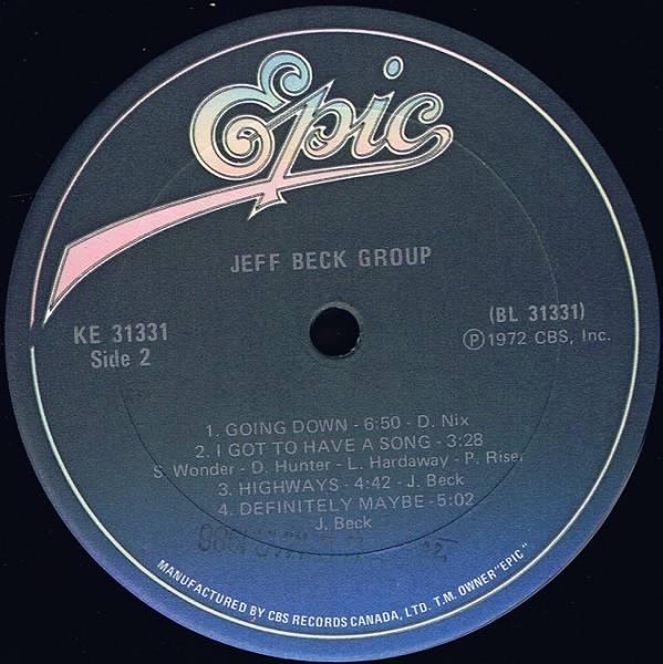 Jeff Beck Group - Jeff Beck Group | Epic (KE 31331) - 4 Jeff Beck Group - Jeff Beck Group | Epic (KE 31331) - 4