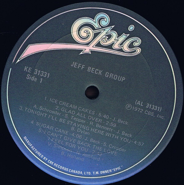 Jeff Beck Group - Jeff Beck Group | Epic (KE 31331) - 3 Jeff Beck Group - Jeff Beck Group | Epic (KE 31331) - 3