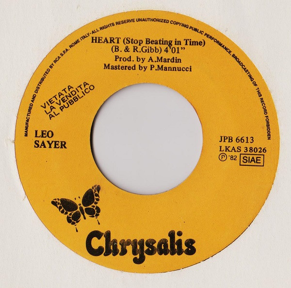 Leo Sayer / Rick Springfield - Heart / Don't Talk To Strangers | Chrysalis (JPB 6613)