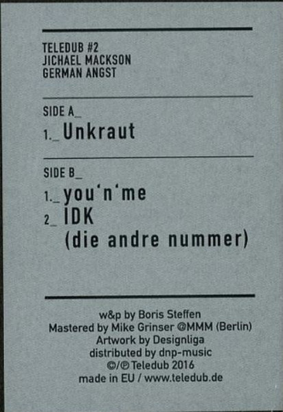 Jichael Mackson - German Angst | Teledub (TELEDUB #2) - 3