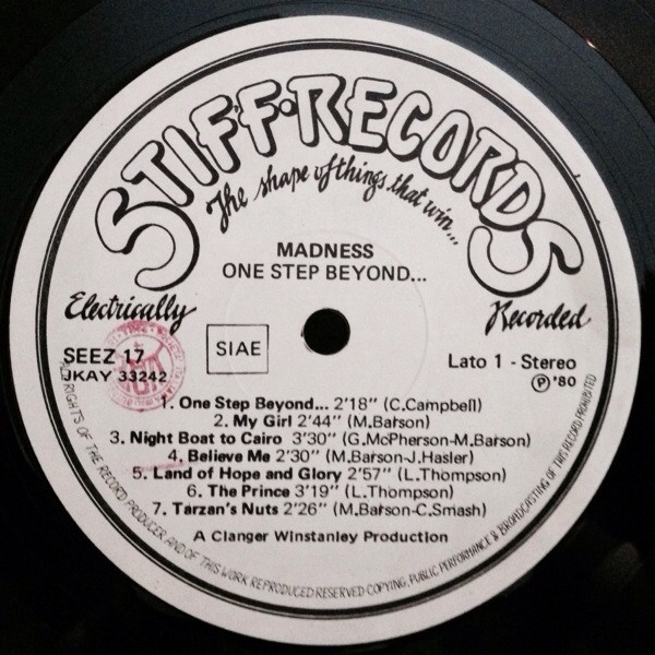 Madness - One Step Beyond... | Stiff Records (SEEZ 17) - 3 Madness - One Step Beyond... | Stiff Records (SEEZ 17) - 3