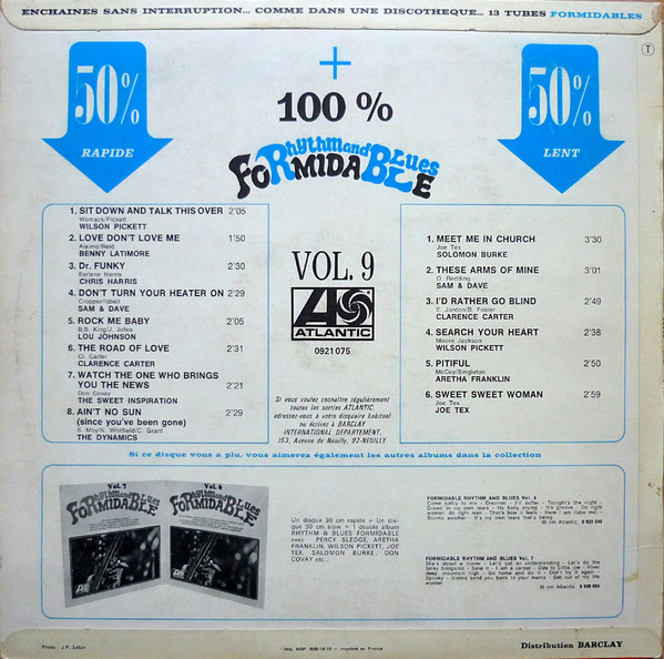 Various - Rhythm And Blues Formidable  Vol. 9 | Atlantic (0920075)
