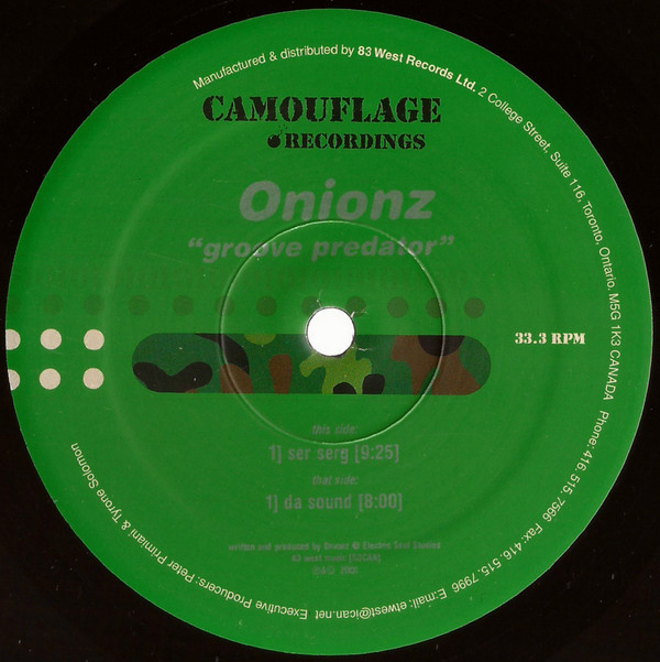 Onionz - Groove Predator | Camouflage Recordings (CM 014)