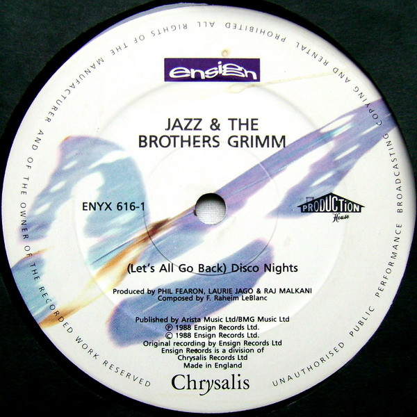 Jazz & The Brothers Grimm - (Let's All Go Back) Disco Nights | Ensign (ENYX 616)