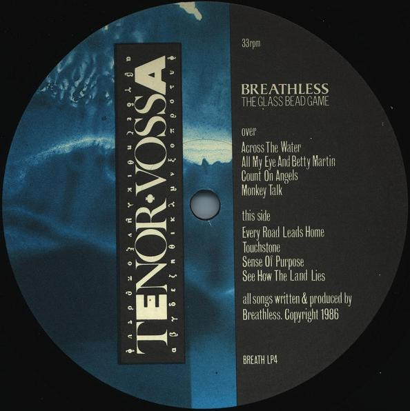 Breathless - The Glass Bead Game | Tenor Vossa Records (BREATH LP4) - 4