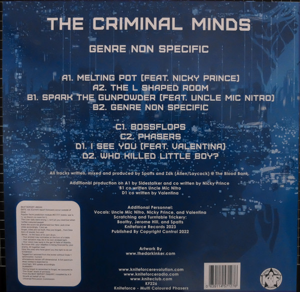 The Criminal Minds - Genre Non Specific | Kniteforce Records (KF226) - 2 The Criminal Minds - Genre Non Specific | Kniteforce Records (KF226) - 2