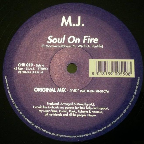 M.J. - Soul On Fire | CHR (CHR 019)