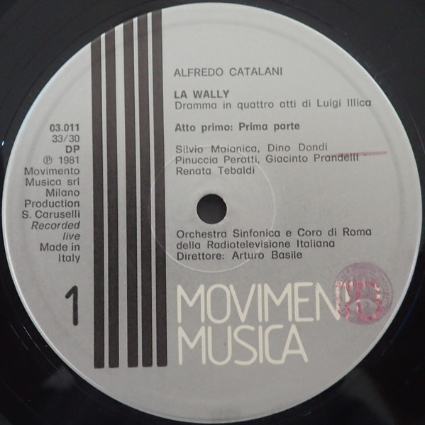 Alfredo Catalani , Renata Tebaldi , Silvio Maionica , Jolanda Gardino , Pinuccia Perotti , Giacinto Prandelli , Dino Dondi , Dimitri Lopatto , Orchestra Sinfonica Di Roma Della RAI , Coro di Roma della RAI , Arturo Basile - La Wally | Movimento Musica (03.011) - 4
