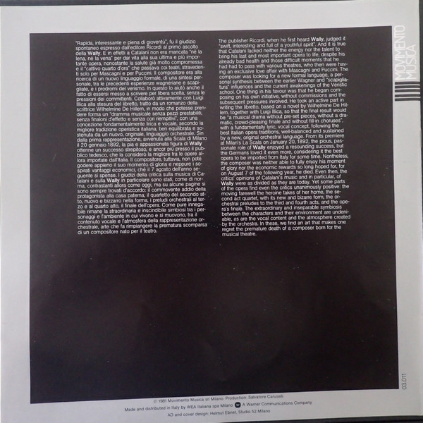 Alfredo Catalani , Renata Tebaldi , Silvio Maionica , Jolanda Gardino , Pinuccia Perotti , Giacinto Prandelli , Dino Dondi , Dimitri Lopatto , Orchestra Sinfonica Di Roma Della RAI , Coro di Roma della RAI , Arturo Basile - La Wally | Movimento Musica (03.011) - 3
