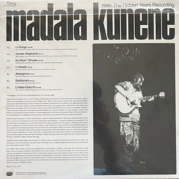 Madala Kunene - Madala Kunene: 1990 The Hudden Years Recording | Bella Union (BELLA1535V) - 2 Madala Kunene - Madala Kunene: 1990 The Hudden Years Recording | Bella Union (BELLA1535V) - 2