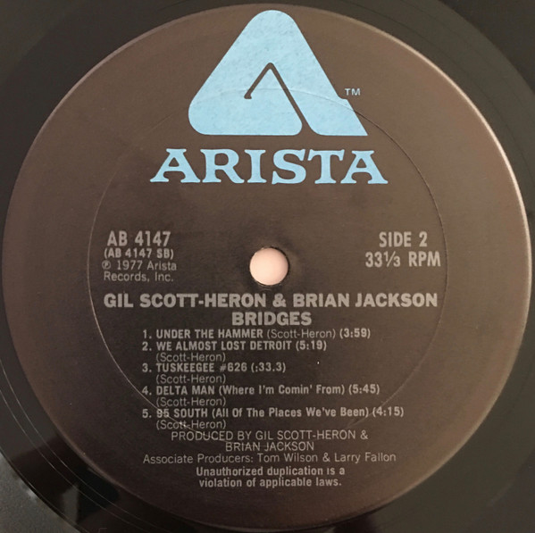 Gil Scott-Heron & Brian Jackson - Bridges | Arista (AB 4147) - 4