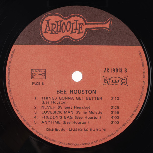 Bee Houston - Bee Houston | Arhoolie Records (AR 19013) - 4