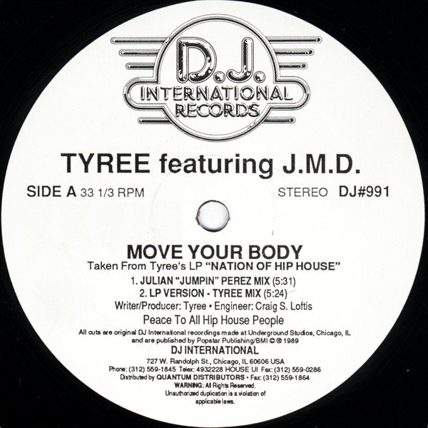 Tyree Cooper Featuring J.M.D. - Move Your Body | D.J. International Records (DJ#991) - 3