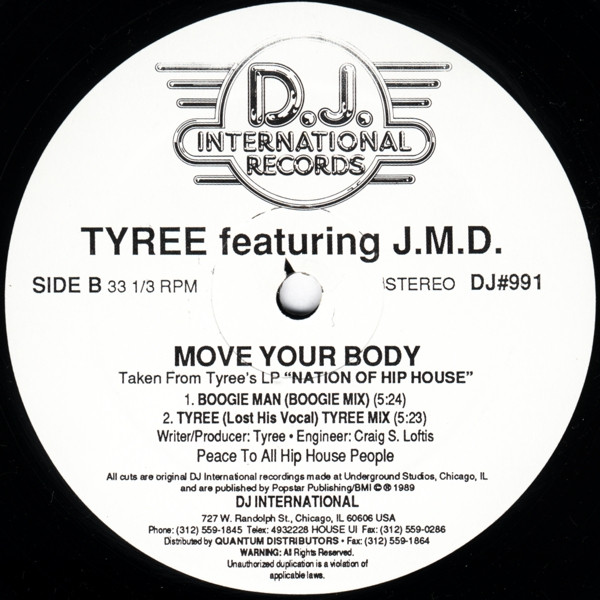 Tyree Cooper Featuring J.M.D. - Move Your Body | D.J. International Records (DJ#991) - 4