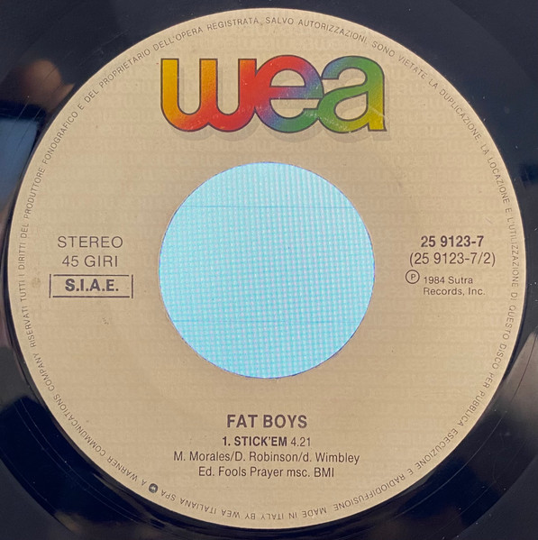Fat Boys - Jail House Rap (Edit) | WEA (25 9123-7) - 4