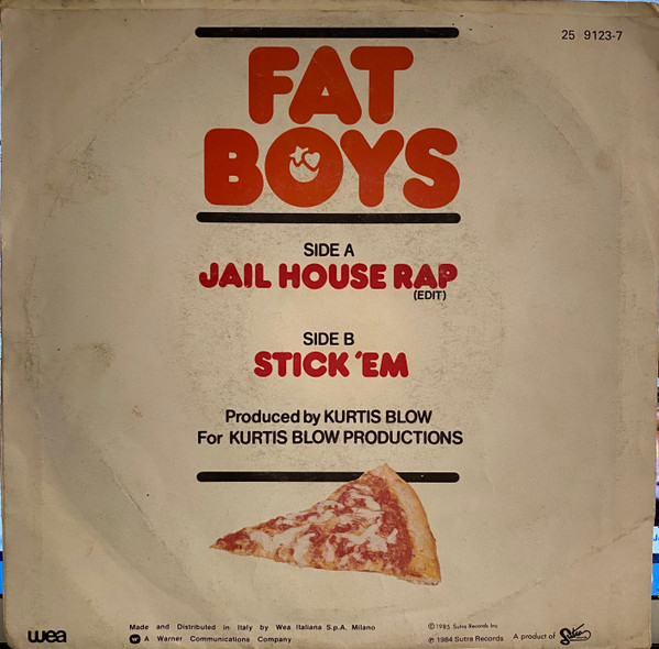 Fat Boys - Jail House Rap (Edit) | WEA (25 9123-7) - 2