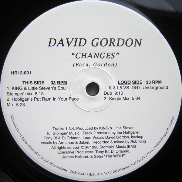 David Gordon - Changes | Hooligan Records (HR 12-001) David Gordon - Changes | Hooligan Records (HR 12-001)