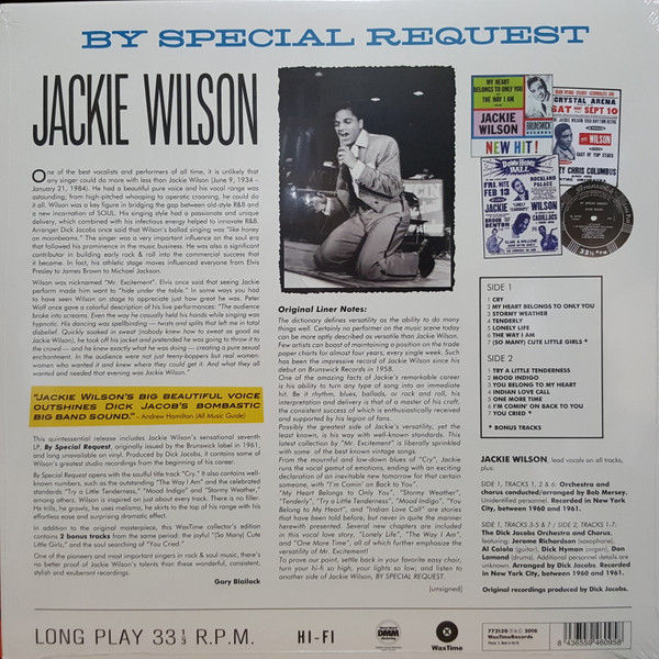 Jackie Wilson - By Special Request | WaxTime (772139) - 2