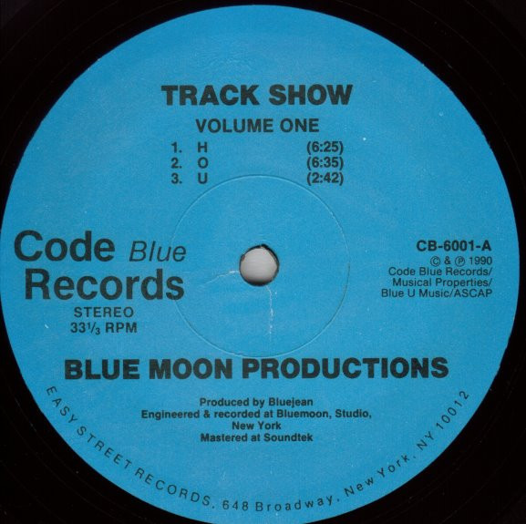 Bluemoon Productions - Track Show (Volume One) | Code Blue Records (CB-6001)