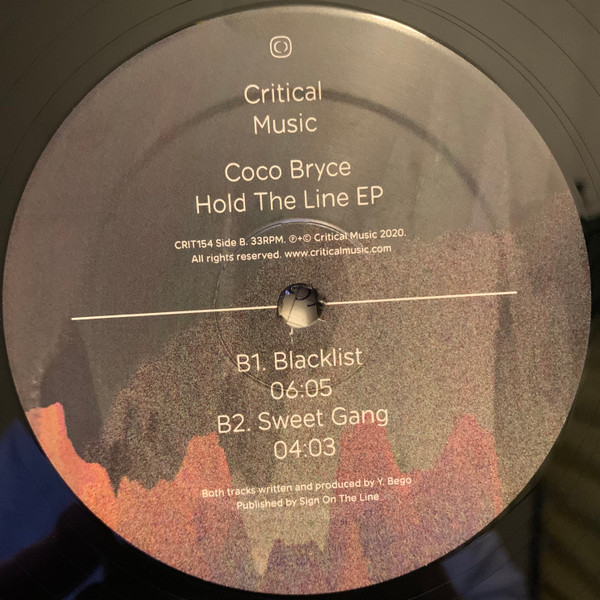 Coco Bryce - Hold The Line EP | Critical Music (CRIT154) - 2
