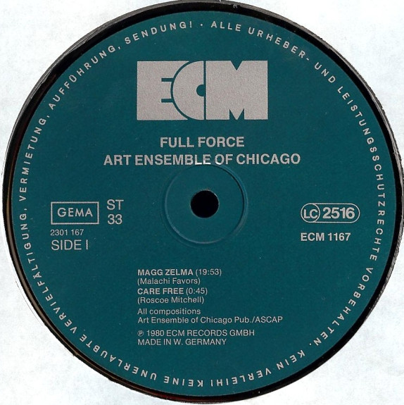 The Art Ensemble Of Chicago - Full Force | ECM Records (ECM 1167) - 3