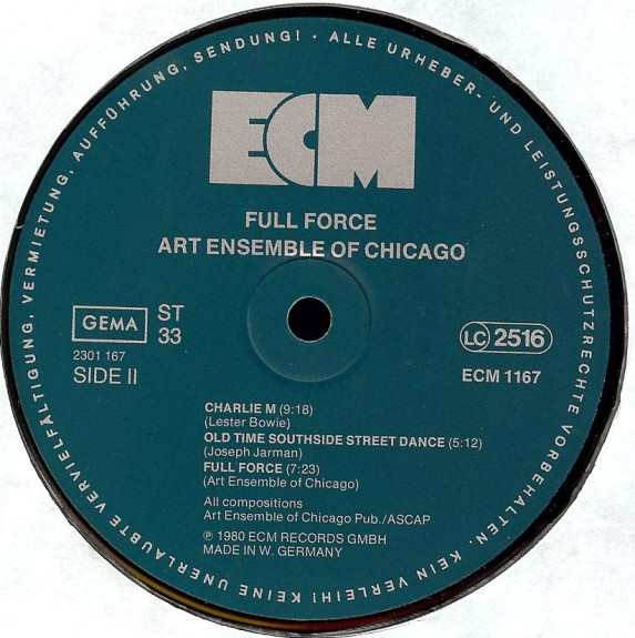 The Art Ensemble Of Chicago - Full Force | ECM Records (ECM 1167) - 4