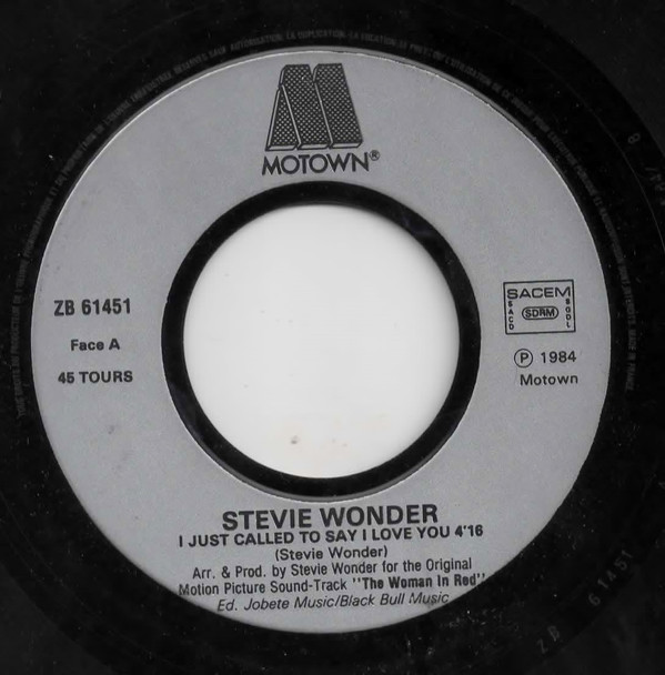 Stevie Wonder - I Just Called To Say I Love You | Motown (ZB 61451) - 3 Stevie Wonder - I Just Called To Say I Love You | Motown (ZB 61451) - 3