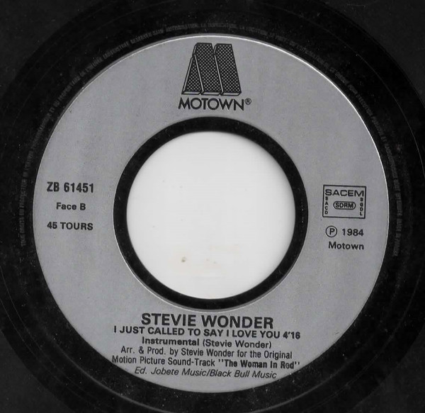 Stevie Wonder - I Just Called To Say I Love You | Motown (ZB 61451) - 4 Stevie Wonder - I Just Called To Say I Love You | Motown (ZB 61451) - 4