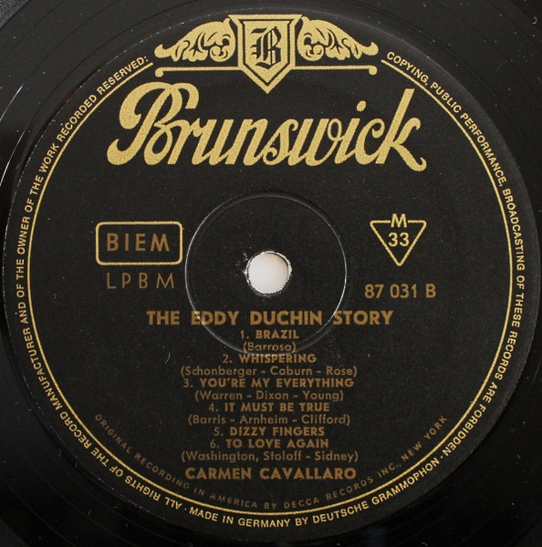 Carmen Cavallaro - The Eddy Duchin Story | Brunswick (87 031 LPBM) - 4 Carmen Cavallaro - The Eddy Duchin Story | Brunswick (87 031 LPBM) - 4