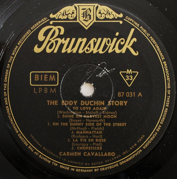 Carmen Cavallaro - The Eddy Duchin Story | Brunswick (87 031 LPBM) - 3 Carmen Cavallaro - The Eddy Duchin Story | Brunswick (87 031 LPBM) - 3