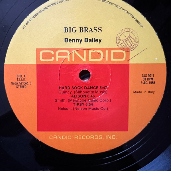 Benny Bailey - Big Brass | Candid (GJS 9011) - 2