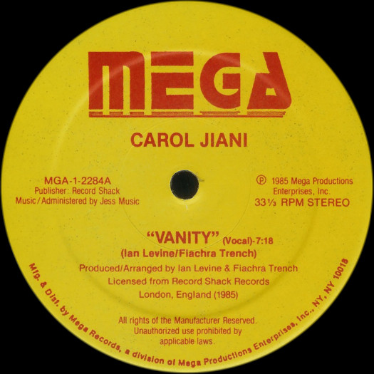 Carol Jiani - Vanity | Mega Records (MGA-1-2284)