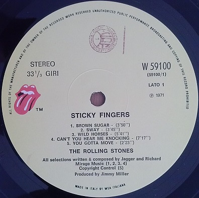 The Rolling Stones - Sticky Fingers | Rolling Stones Records (W59100) - 4 The Rolling Stones - Sticky Fingers | Rolling Stones Records (W59100) - 4