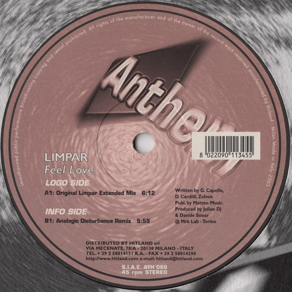 Limpar - Feel Love | Anthem (ATH 089)