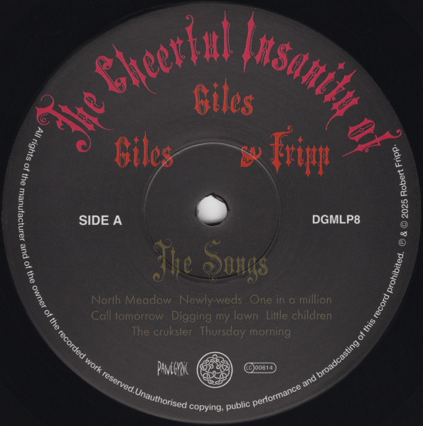 Giles, Giles And Fripp - The Cheerful Insanity Of Giles, Giles And Fripp (The Songs) | Discipline Global Mobile (DMGLP8) - 3