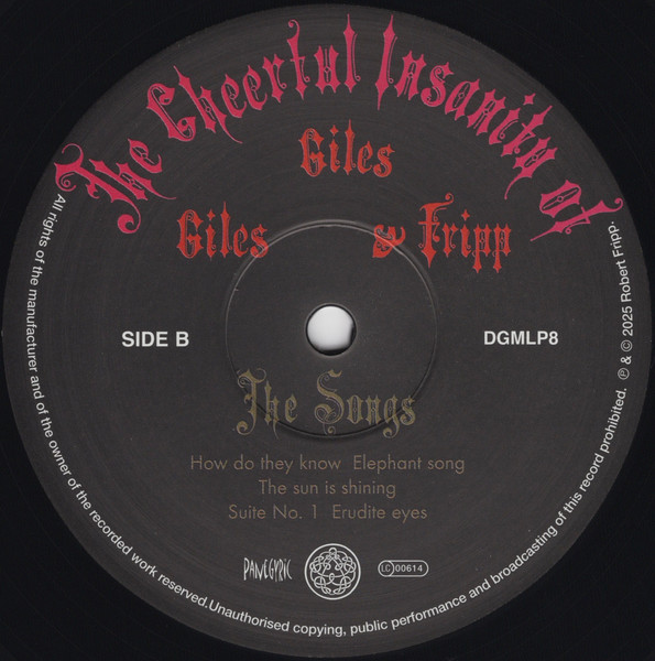 Giles, Giles And Fripp - The Cheerful Insanity Of Giles, Giles And Fripp (The Songs) | Discipline Global Mobile (DMGLP8) - 4