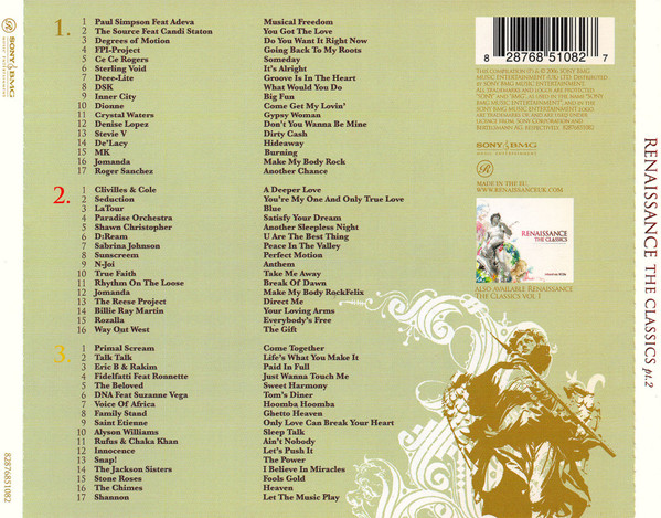 Various - Renaissance: The Classics pt.2 | Sony BMG Music Entertainment (82876851082) - 2