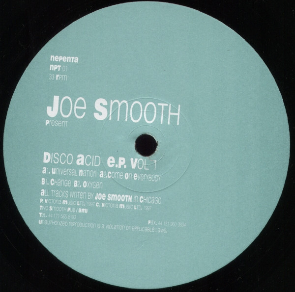 Joe Smooth - Disco Acid EP Vol. 1 | Nepenta (NPT 01)