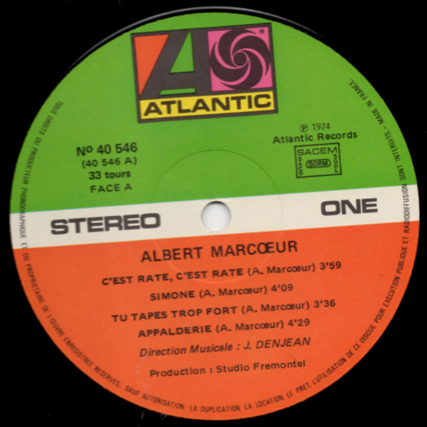 Albert Marcœur - Albert Marcœur | Atlantic (40 546) - 4