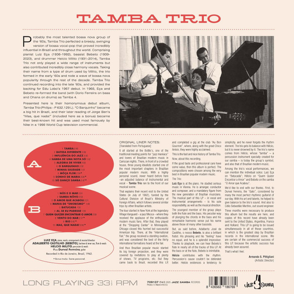 Tamba Trio - Tamba Trio | Jazz Samba Records (709107) - 2