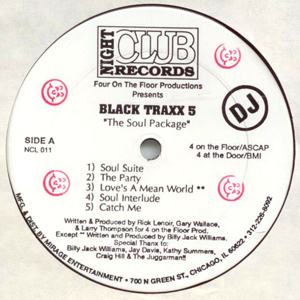 Four On The Floor Productions Presents Black Traxx - Volume 5 - The Soul Package | Night Club Records (NCL 011)
