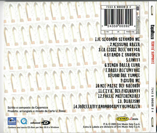 CapaRezza - Verità Supposte | Extra (7243 5 90039 2 4) - 2 CapaRezza - Verità Supposte | Extra (7243 5 90039 2 4) - 2
