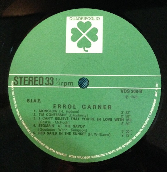 Erroll Garner - Errol Garner | Quadrifoglio (VDS 208) - 2