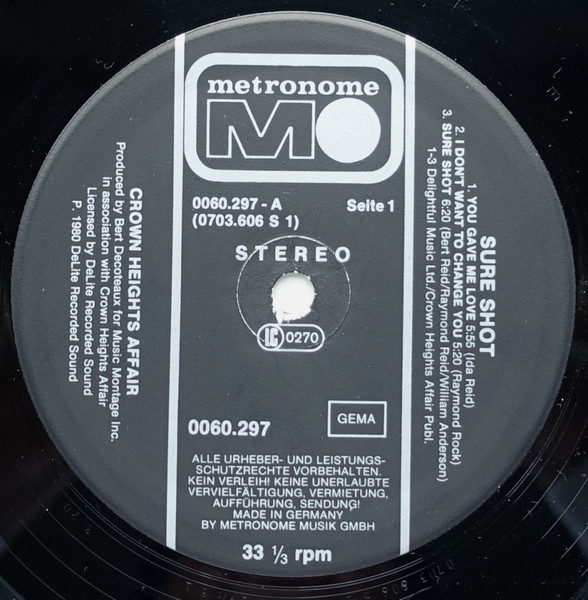 Crown Heights Affair - Sure Shot | Metronome (0060.297) - 3 Crown Heights Affair - Sure Shot | Metronome (0060.297) - 3