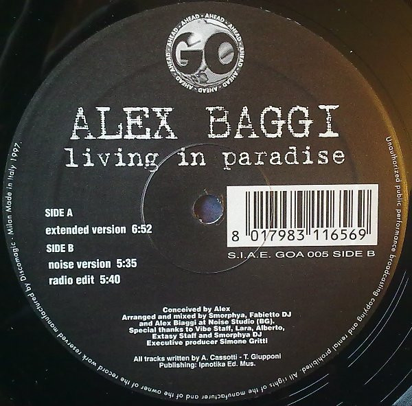 Alex Baggi - Living In Paradise | Go Ahead Records (GOA 005) - 2