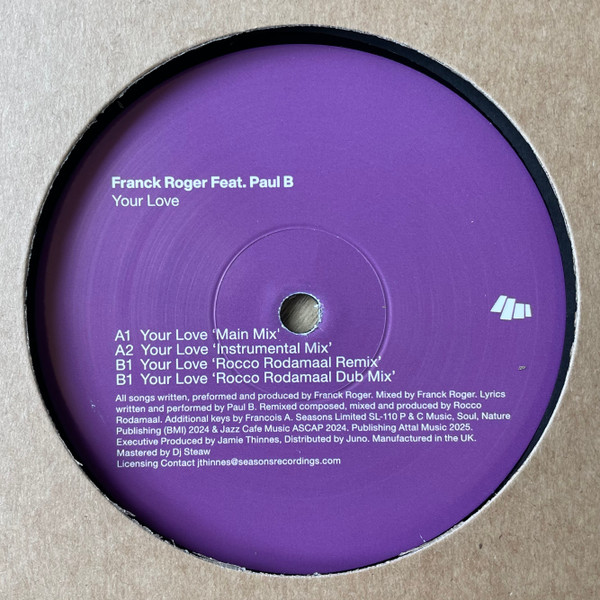 Franck Roger , Paul B , Rocco Rodamaal - Your Love | Seasons Limited (SL-110)