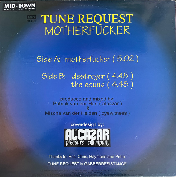 Tune Request - Motherfucker | Mid-Town Records (MID 91121) - 2 Tune Request - Motherfucker | Mid-Town Records (MID 91121) - 2