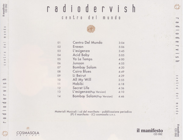 Radiodervish - Centro Del Mundo | Il Manifesto (CD 092) - 4 Radiodervish - Centro Del Mundo | Il Manifesto (CD 092) - 4