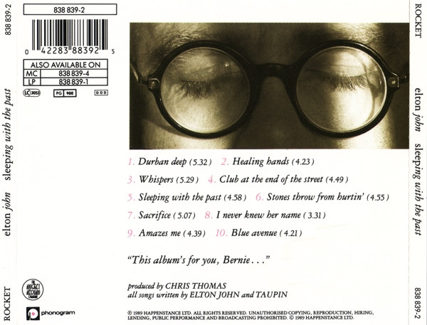 Elton John - Sleeping With The Past | The Rocket Record Company (838 839-2)