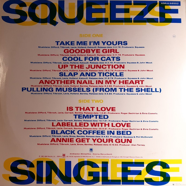 Squeeze - Singles 45's And Under | A&M Records (AMLH 68552) - 2 Squeeze - Singles 45's And Under | A&M Records (AMLH 68552) - 2
